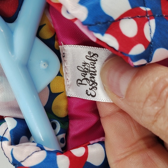 Baby Essentials Button Up Quilted Puffy Vest Multicolor Floral Print Multiples - Picture 5 of 7